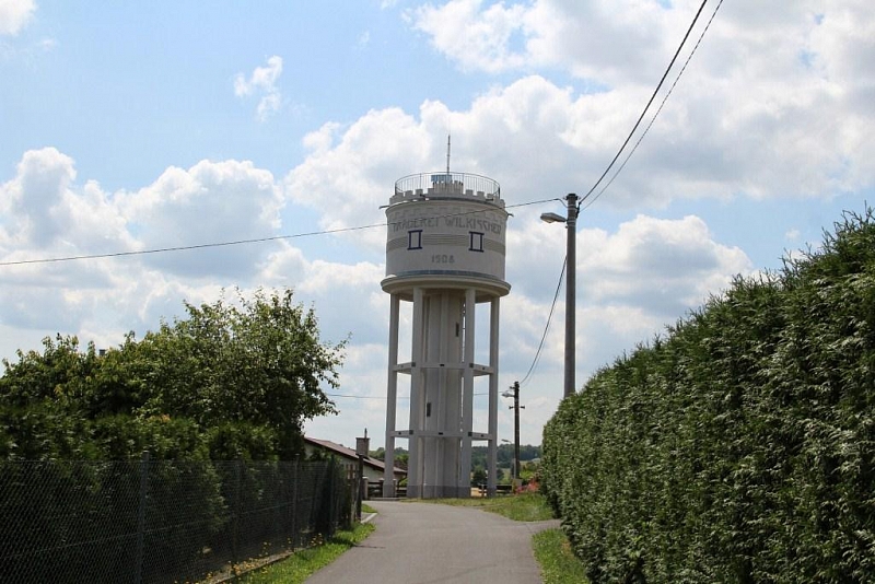 Lookout tower on the water tower in Heřmanov Hut