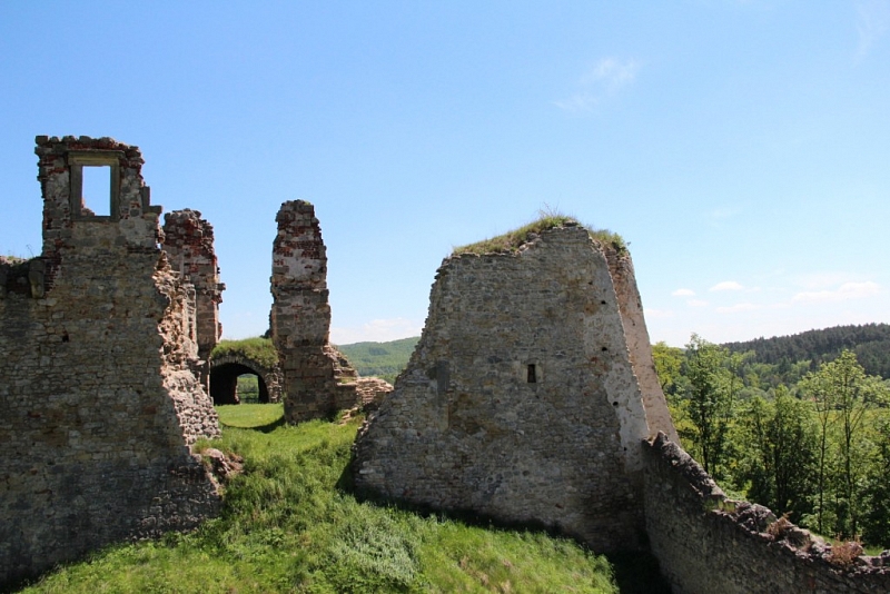 Die Ruinen der Burg Zvířetice