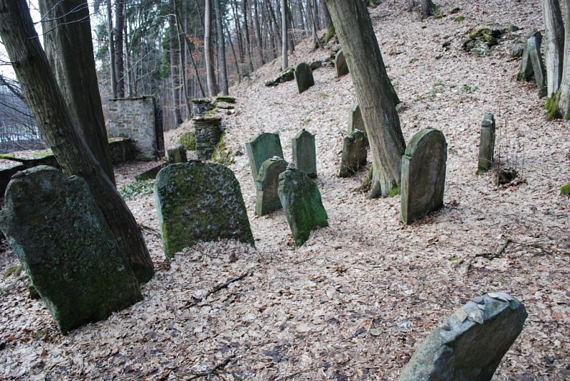Jüdischer Friedhof und Juden in Podbřezí - Skalka in der Region Dobruš
