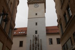 Der Turm des Alten Rathauses in Brünn